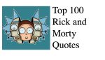Top 100 Rick and Morty Quotes